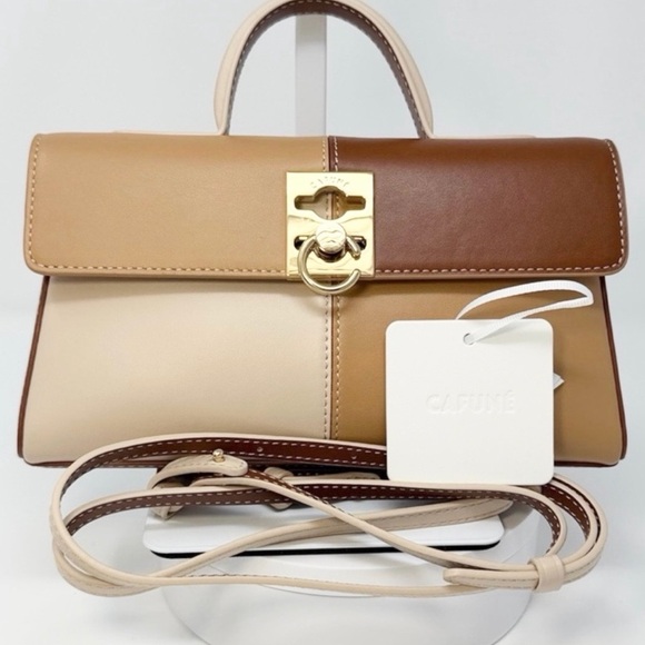 Cafune Handbags - Cafuné Stance in camel and umber Authentic NWT and dust bag and crossbody strap